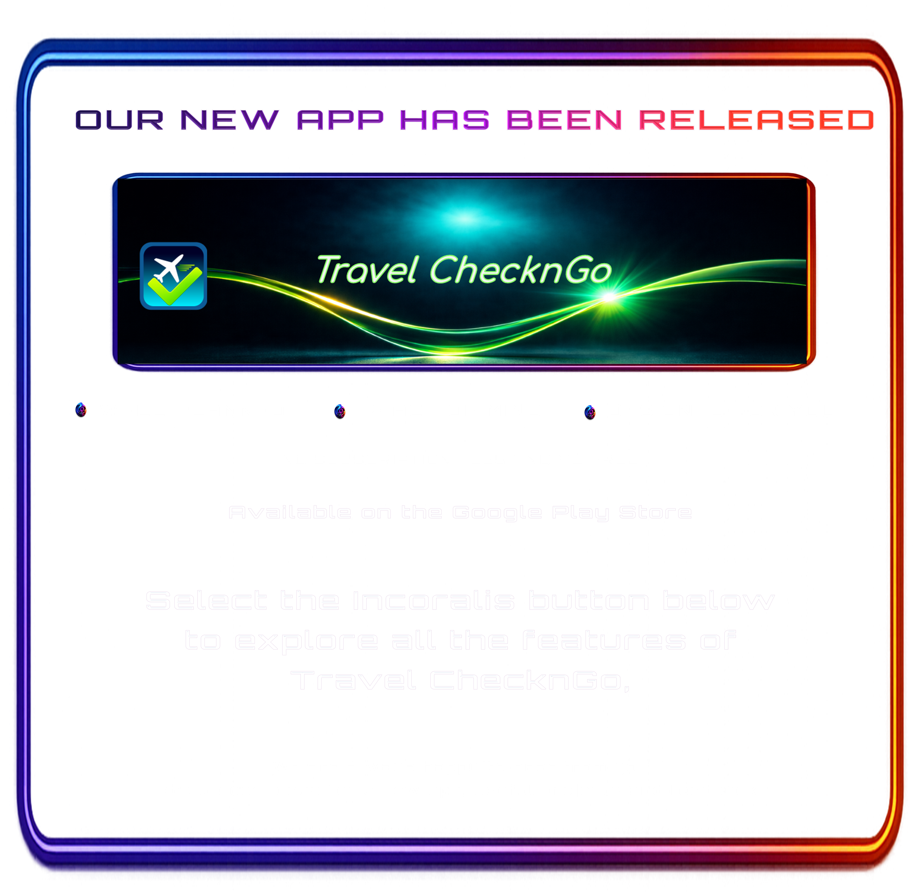 Travel ChecknGo available now